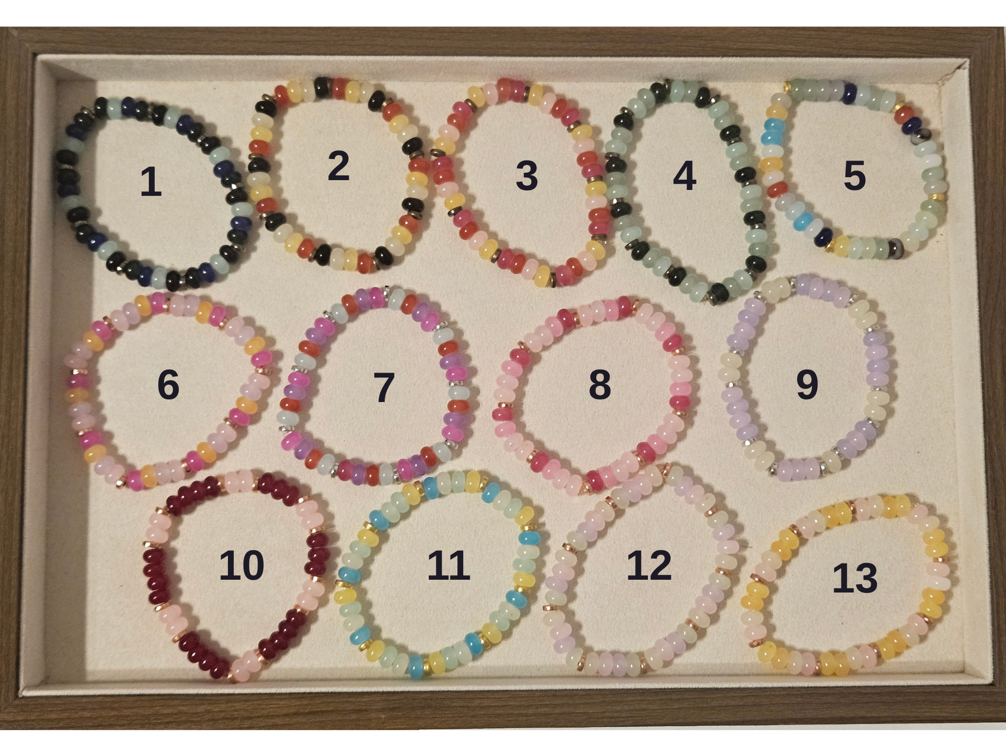 Colorful Rondelle Beaded Bracelet