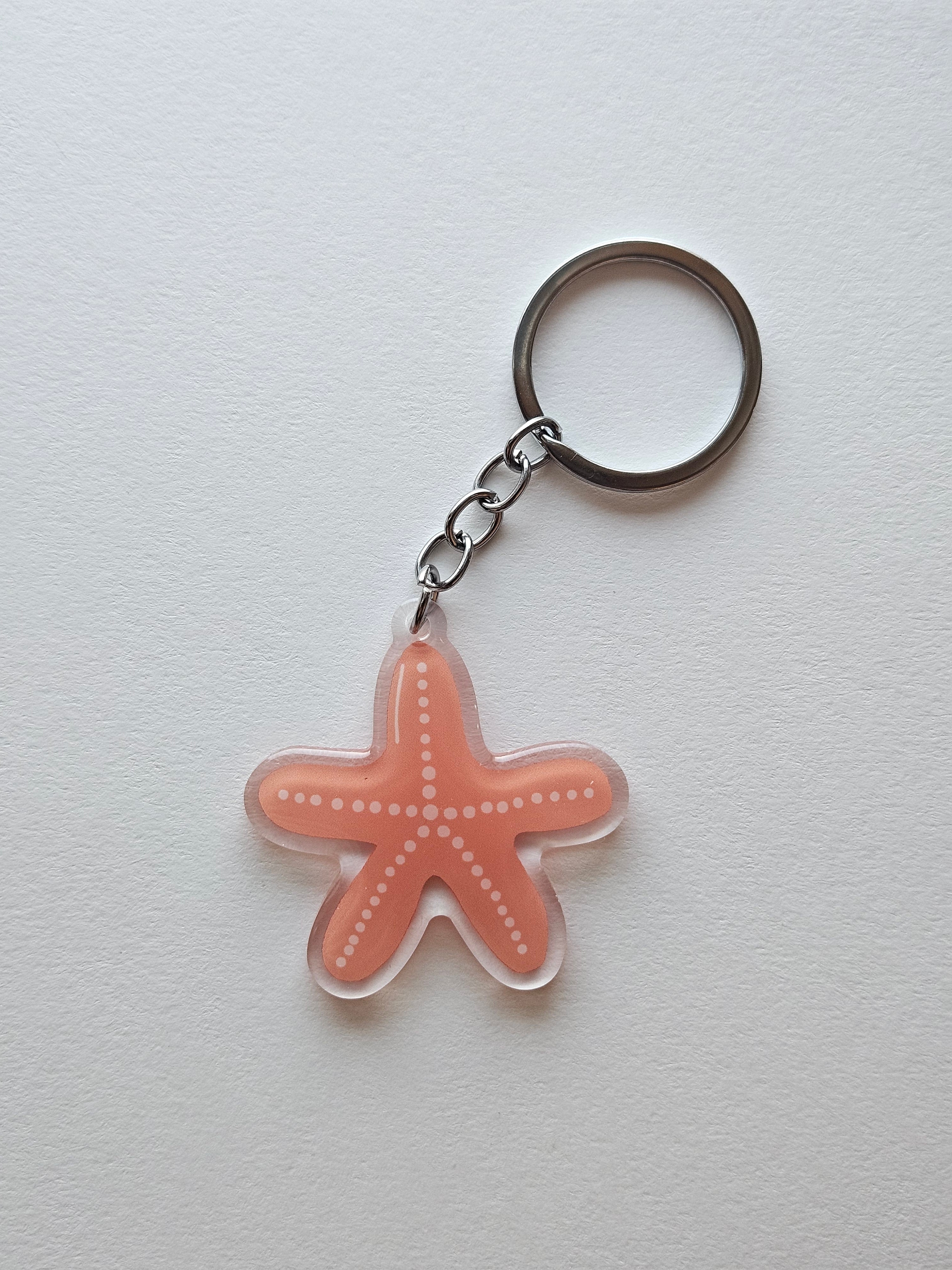 Coastal Acrylic Keychain Collection | Beach Bag Charm & Keyring