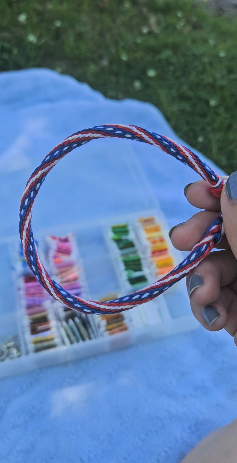 4th of July Yarn Friendship Bracelets
