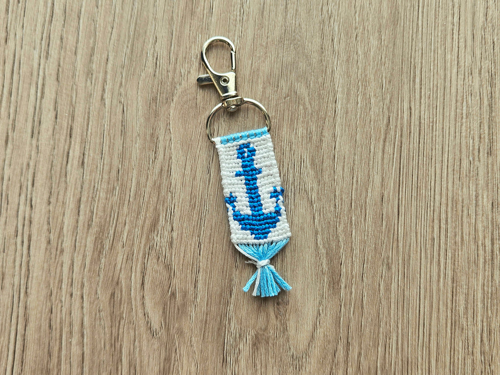 Anchor Hand-Knotted Alpha Keychain