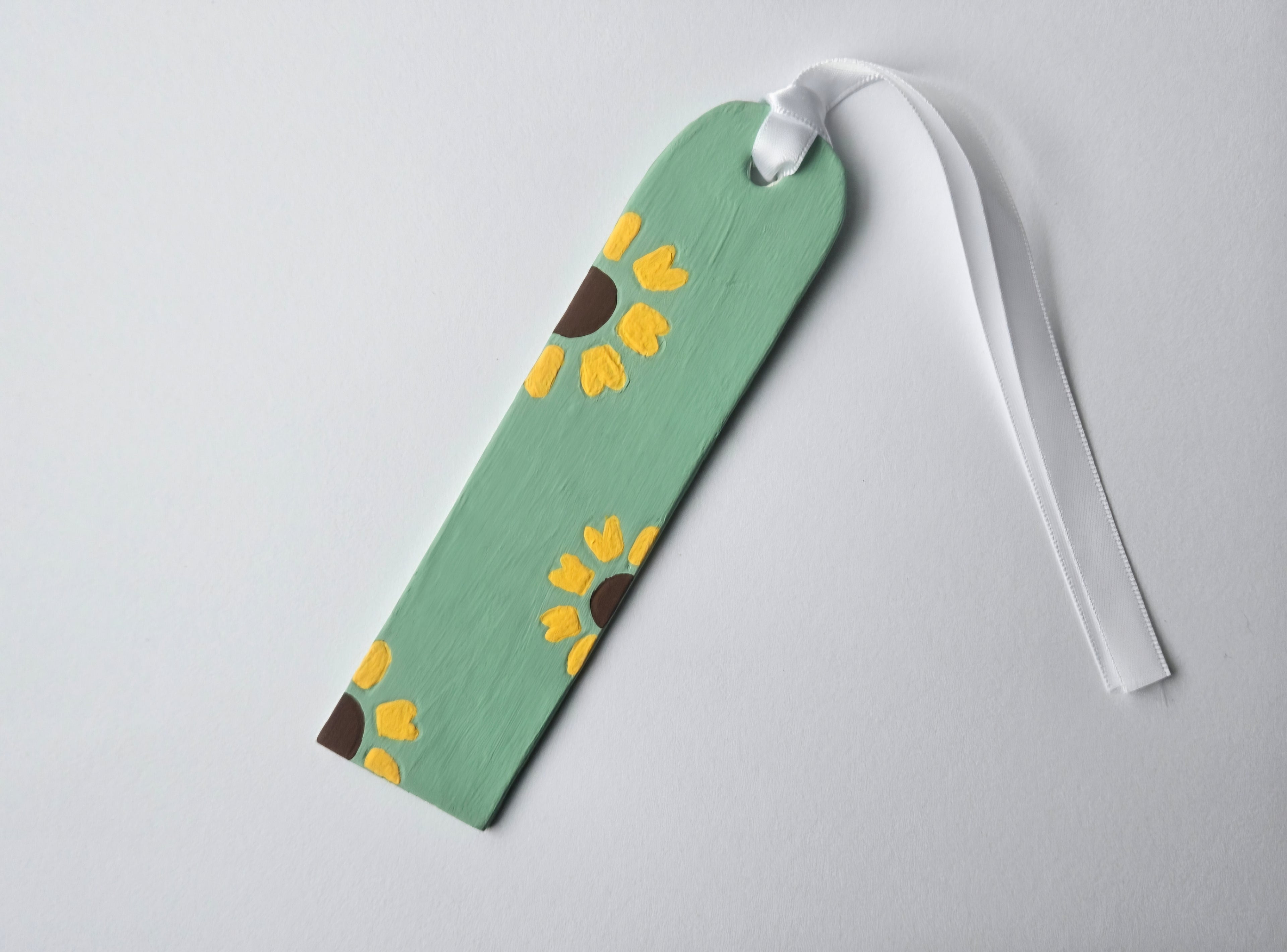 Air Dry Clay Floral Bookmark