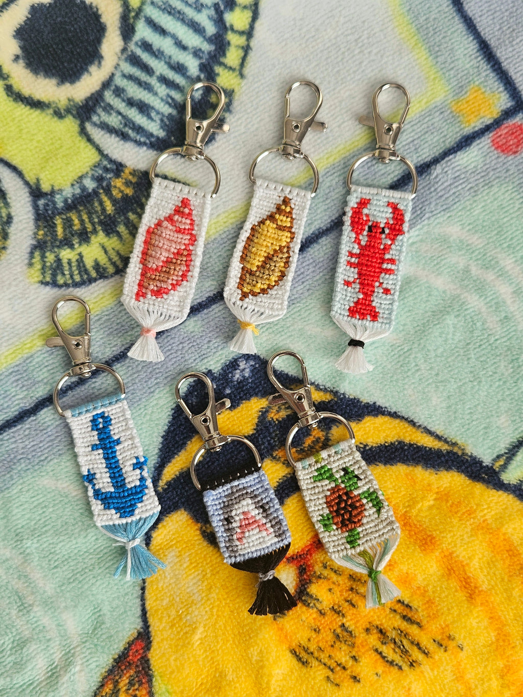 Sea Turtle Hand-Knotted Alpha Keychain