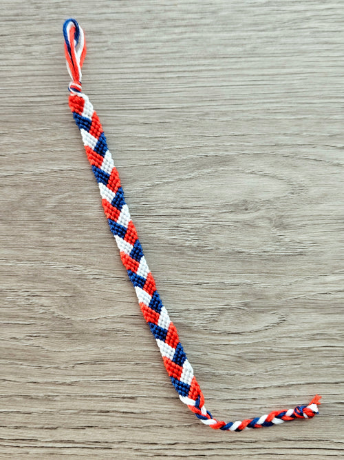 4th of July Yarn Friendship Bracelets