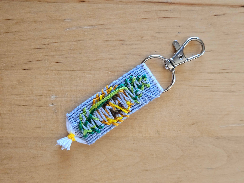 Sunflower Hand-Knotted Alpha Keychain