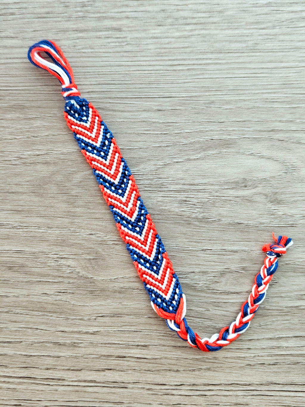 4th of July Yarn Friendship Bracelets