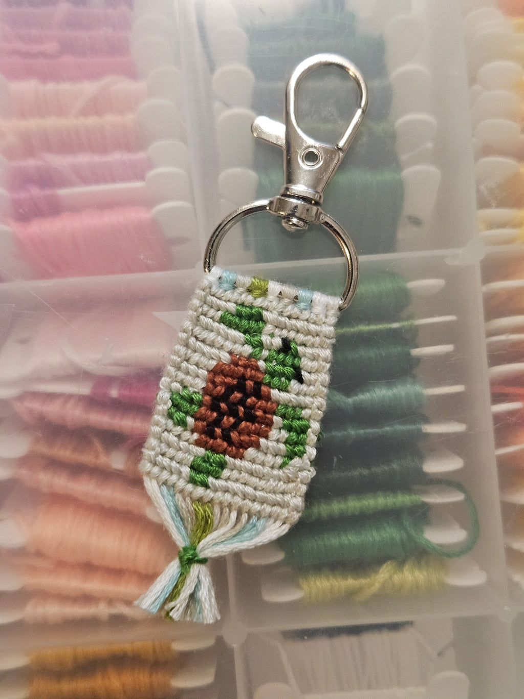 Sea Turtle Hand-Knotted Alpha Keychain