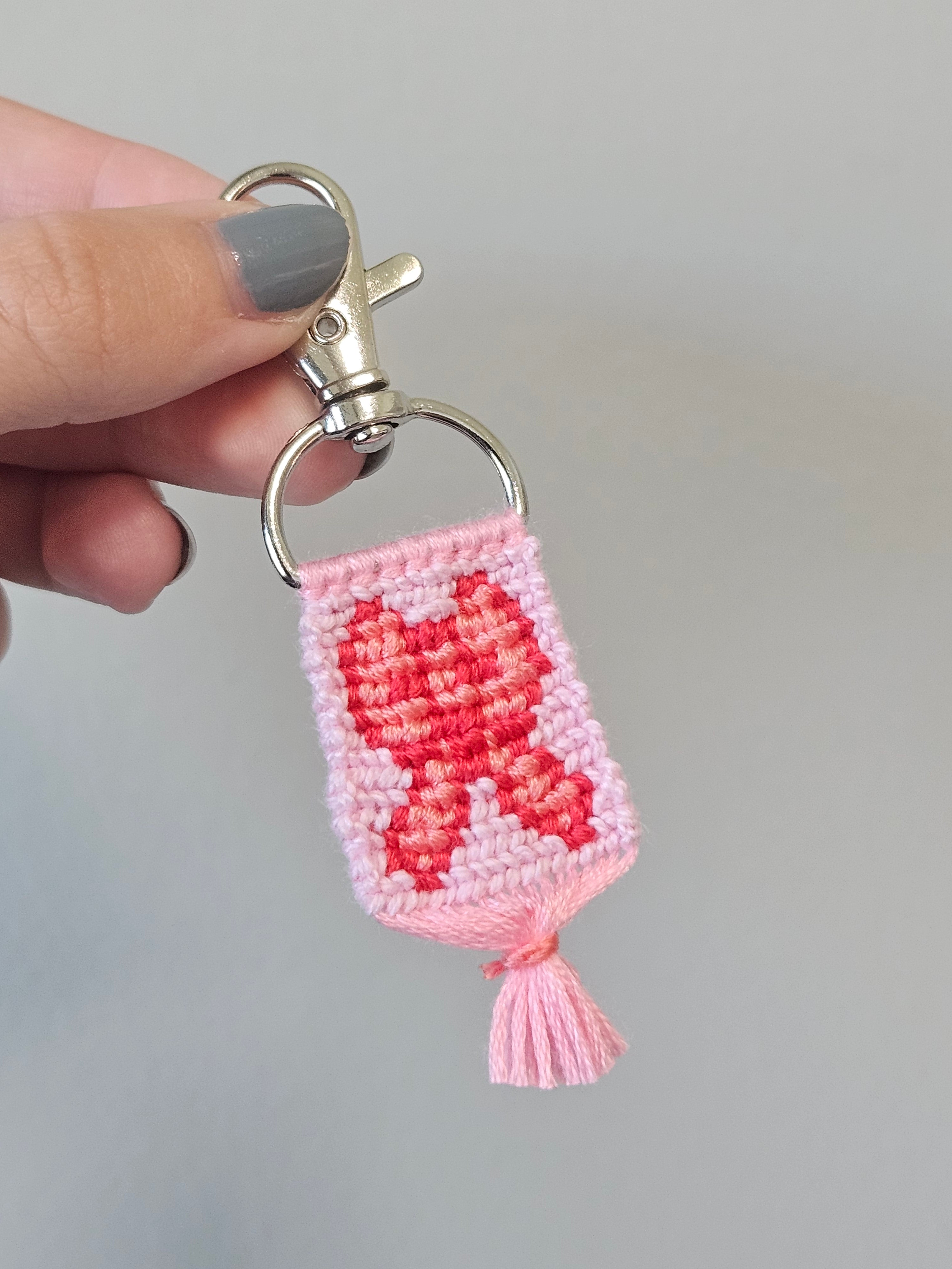 Pink Coquette Bow Hand-Knotted Alpha Keychain