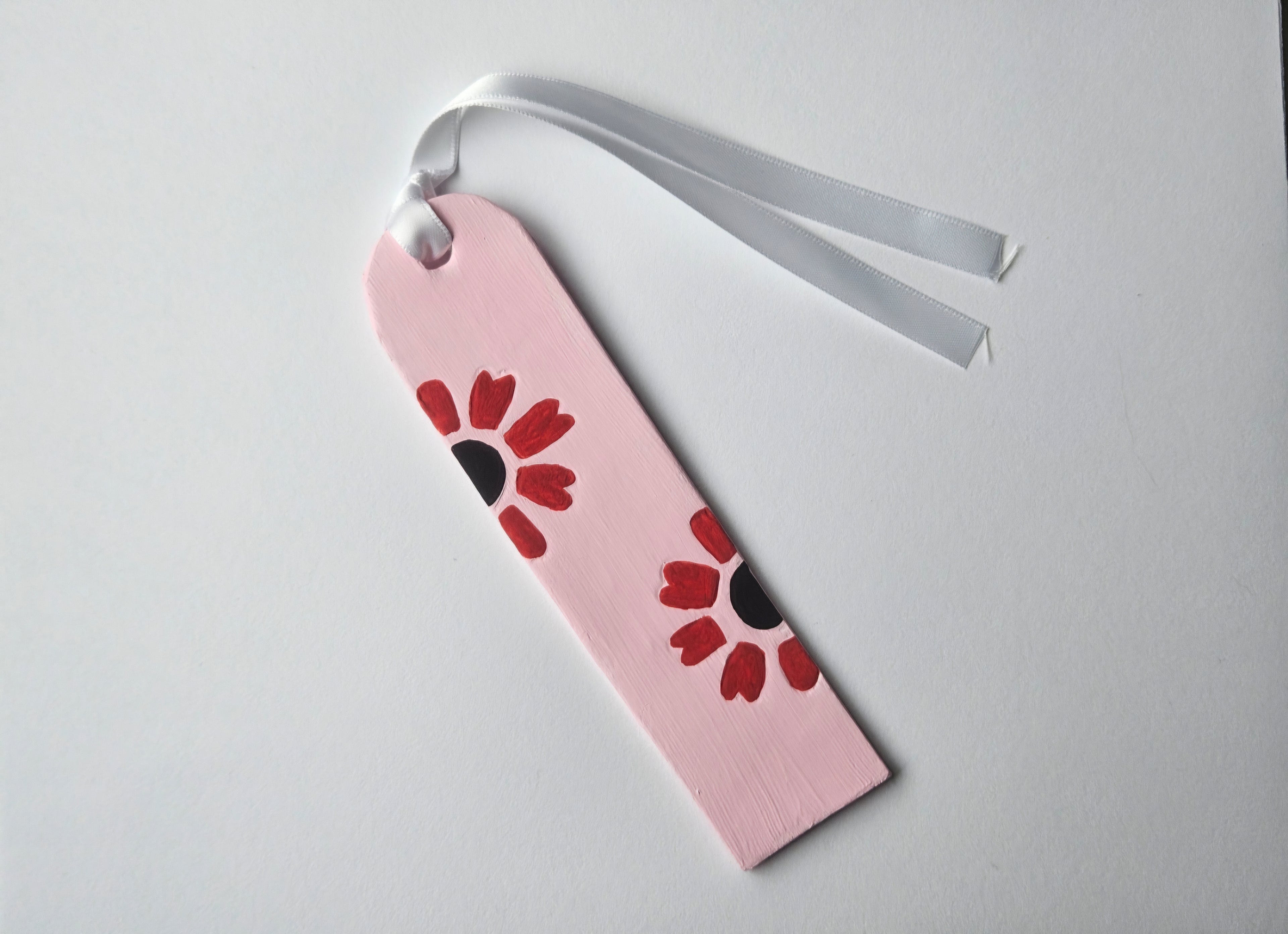 Air Dry Clay Floral Bookmark