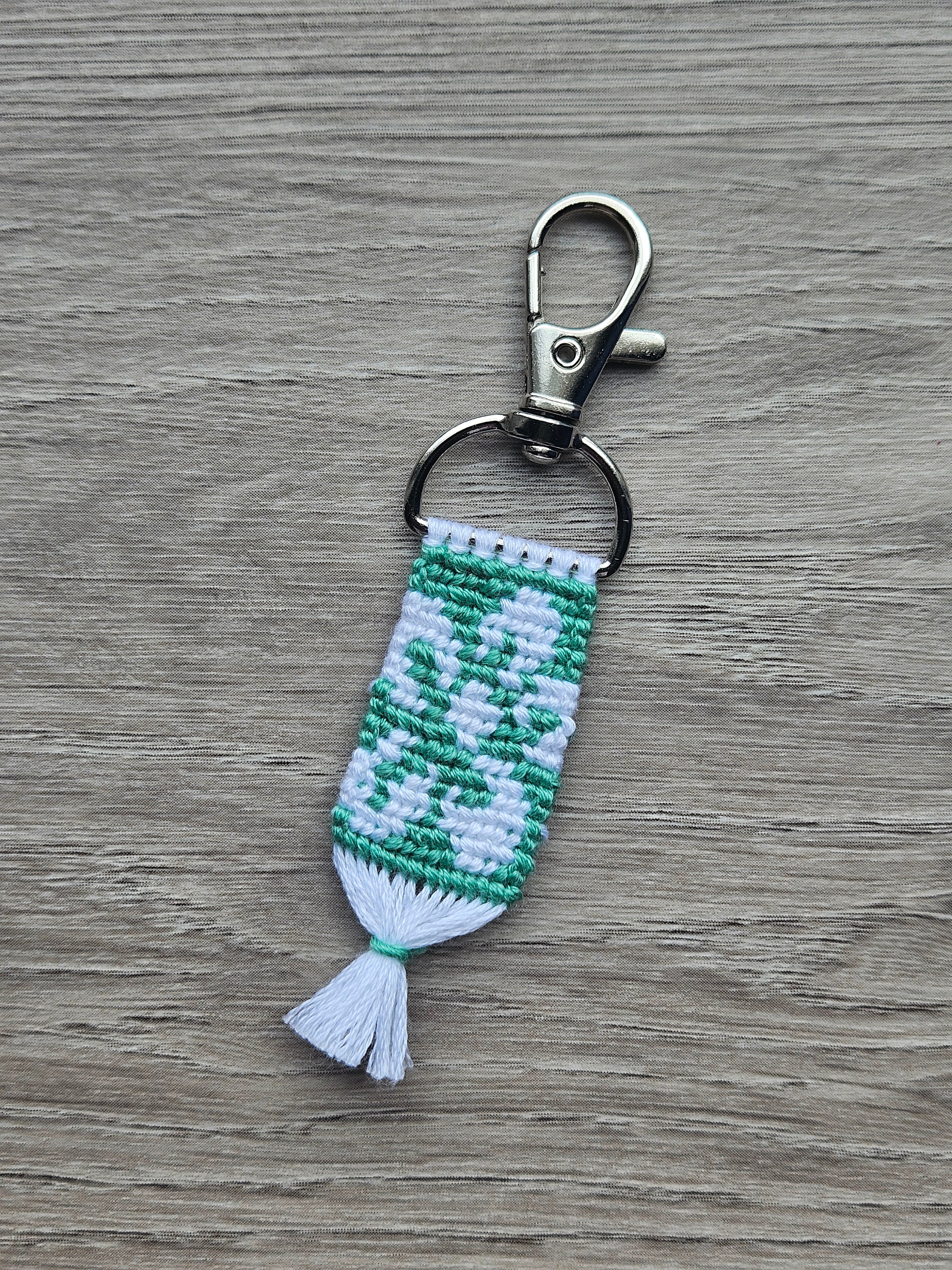 Hibiscus Flower Hand-Knotted Alpha Keychain