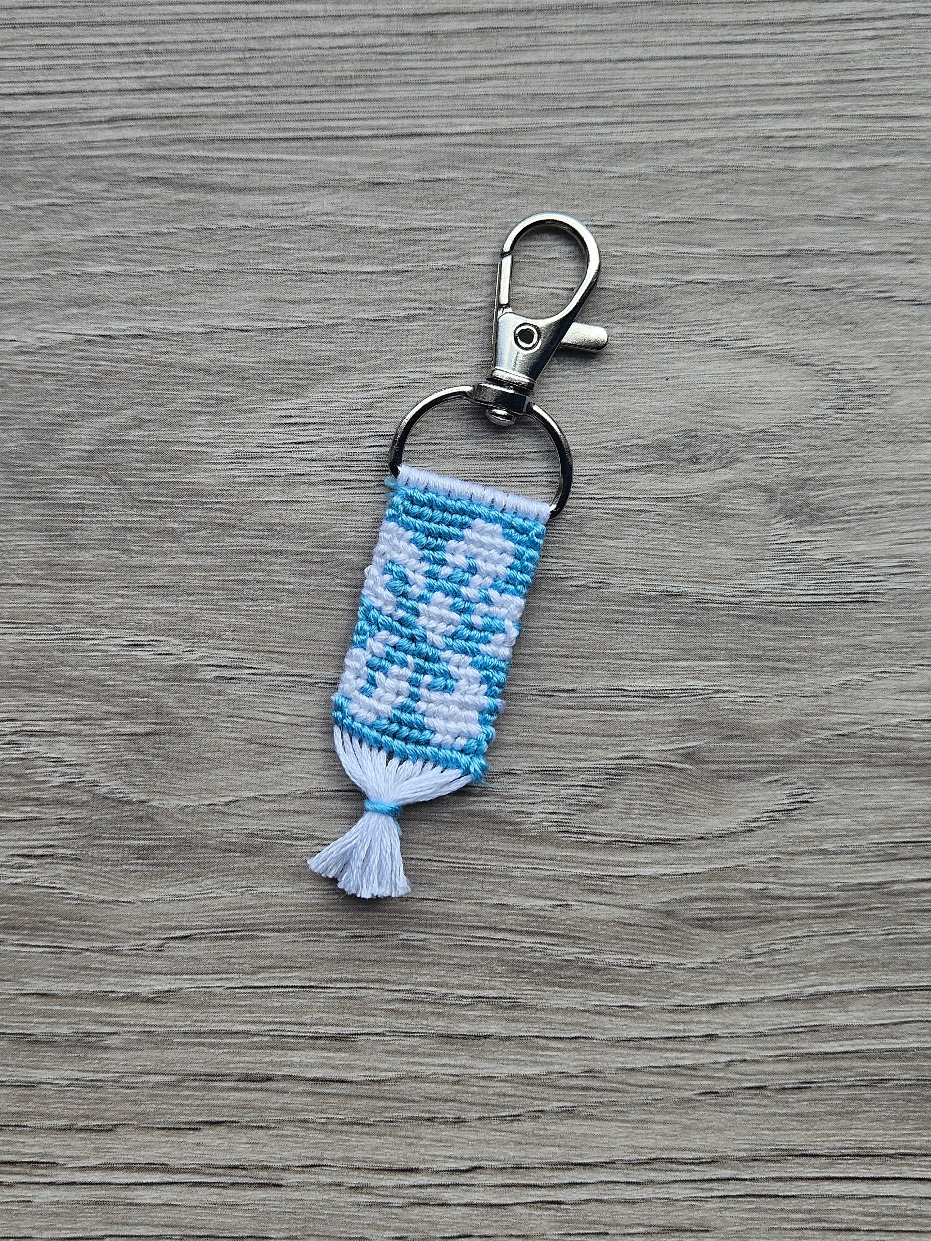 Hibiscus Flower Hand-Knotted Alpha Keychain