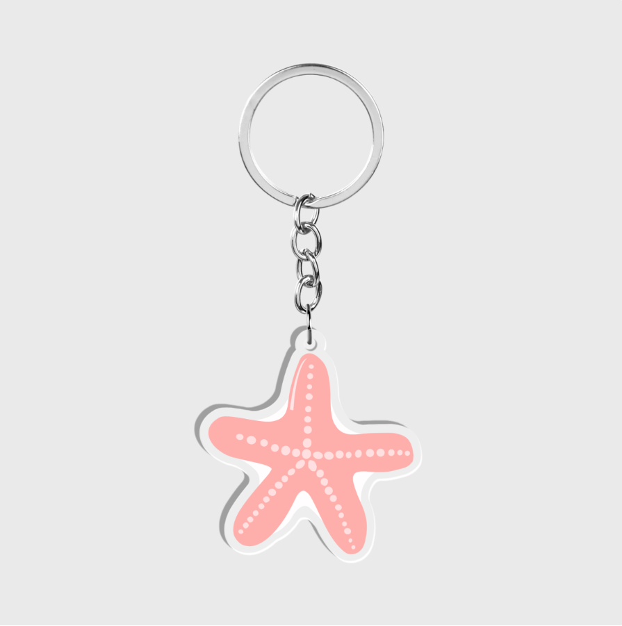 Coastal Acrylic Keychain Collection | Beach Bag Charm & Keyring